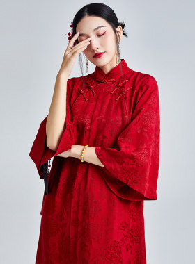 复古风名媛气质改良旗袍婚宴礼服