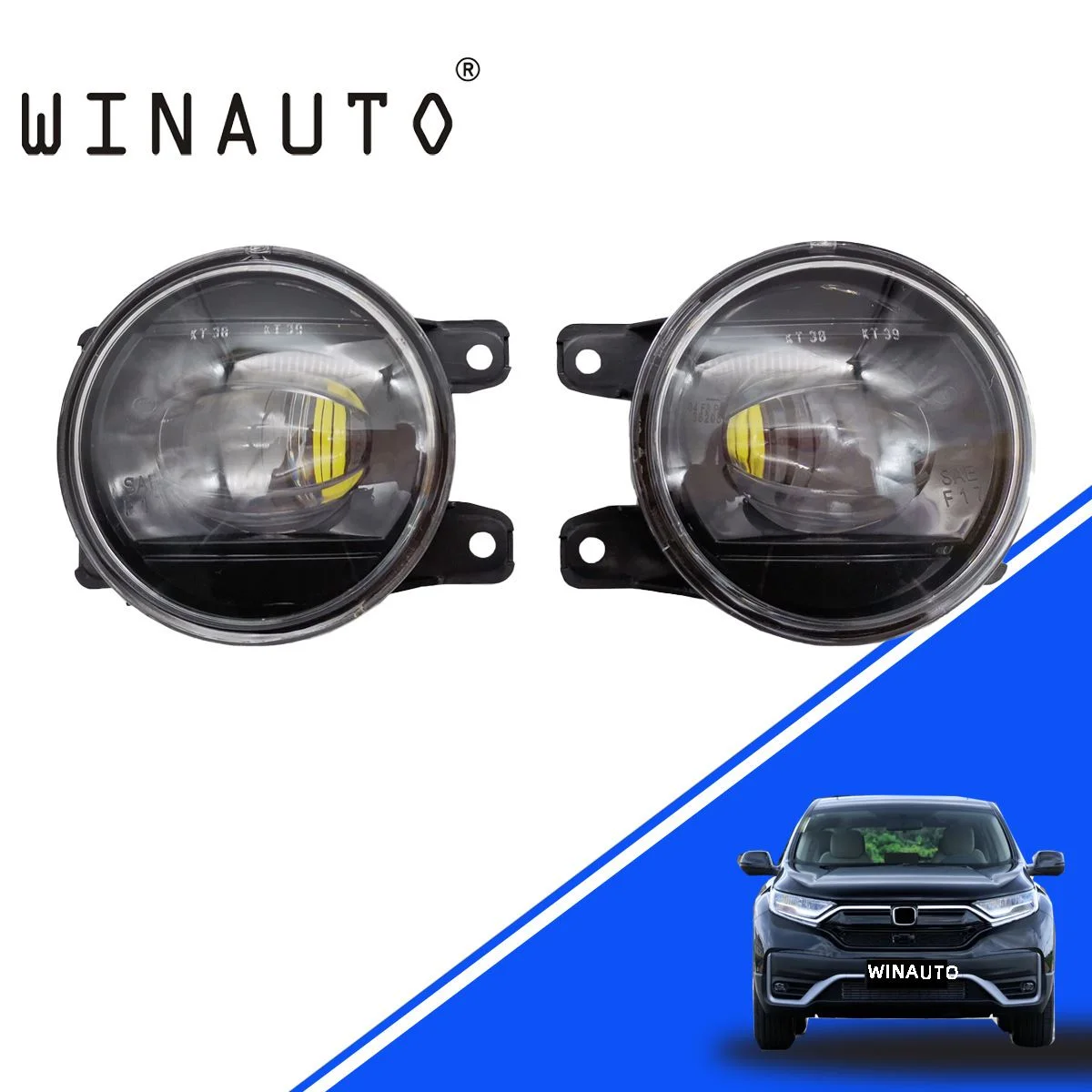 适用于20款CRV低配雾灯日行灯LED适配售后件33950-T70-H01