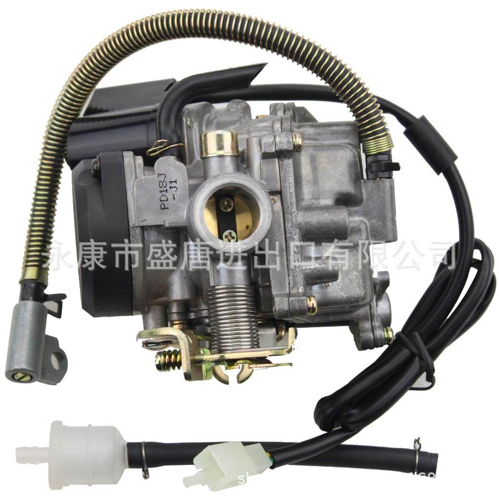 PD18 18mm化油器适配4冲程GY6 49&50cc 139q 139qmA ATV踏板车