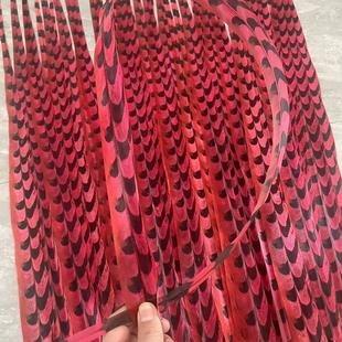 红色翎毛头饰孙悟空俏花旦京剧戏曲演出仿真野鸡羽长翎子山鸡羽毛