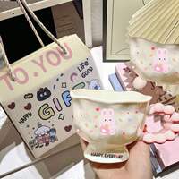Cute cartoon ins mugs with high appearance standards, ceramic couple water cups, birthday gifts and souvenirs for girls thumbnail 5