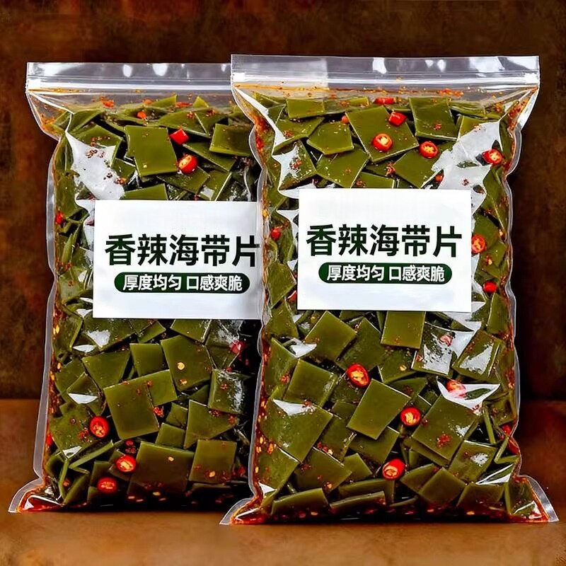 香辣海带片开袋即食厚切卤味小零食追剧解馋健身健康办公室旗舰店