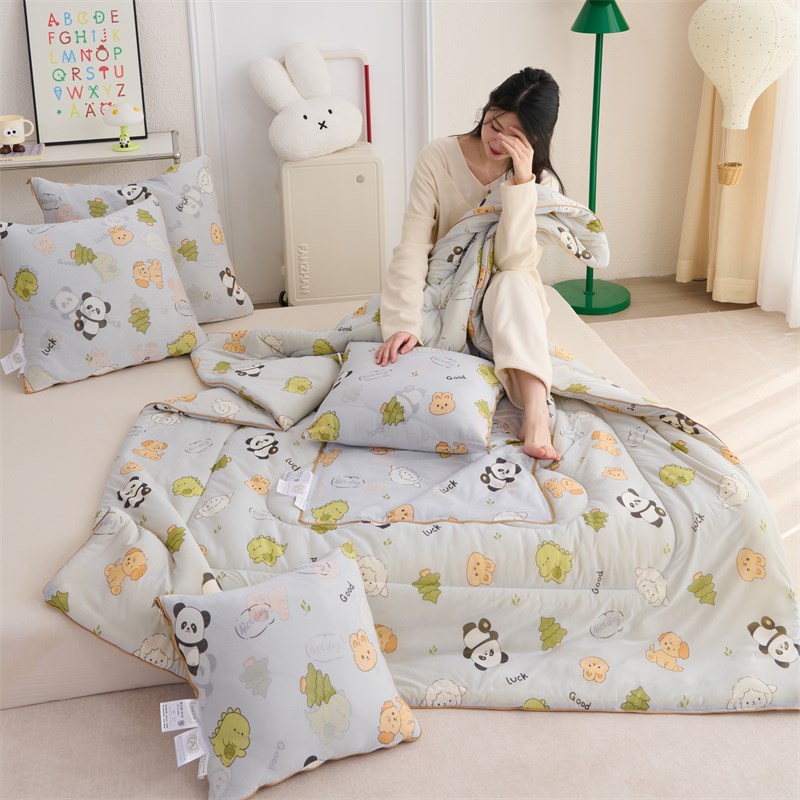 A类母婴级 凉感丝抱枕被子两用二合一车用午睡靠枕毯子车载枕头被