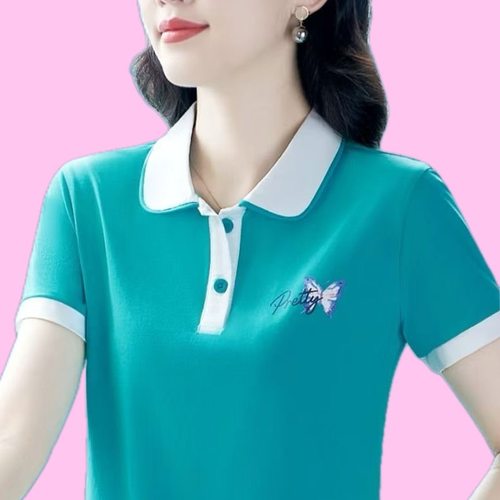 大码中年妈妈polo衫上衣