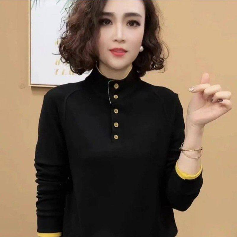时尚半高领德绒保暖妈妈装内搭打底衫2025新款宽松显瘦减龄上衣女,女装/女士精品,大码内搭,淘宝优惠券,粉丝福利购,淘宝优惠卷
