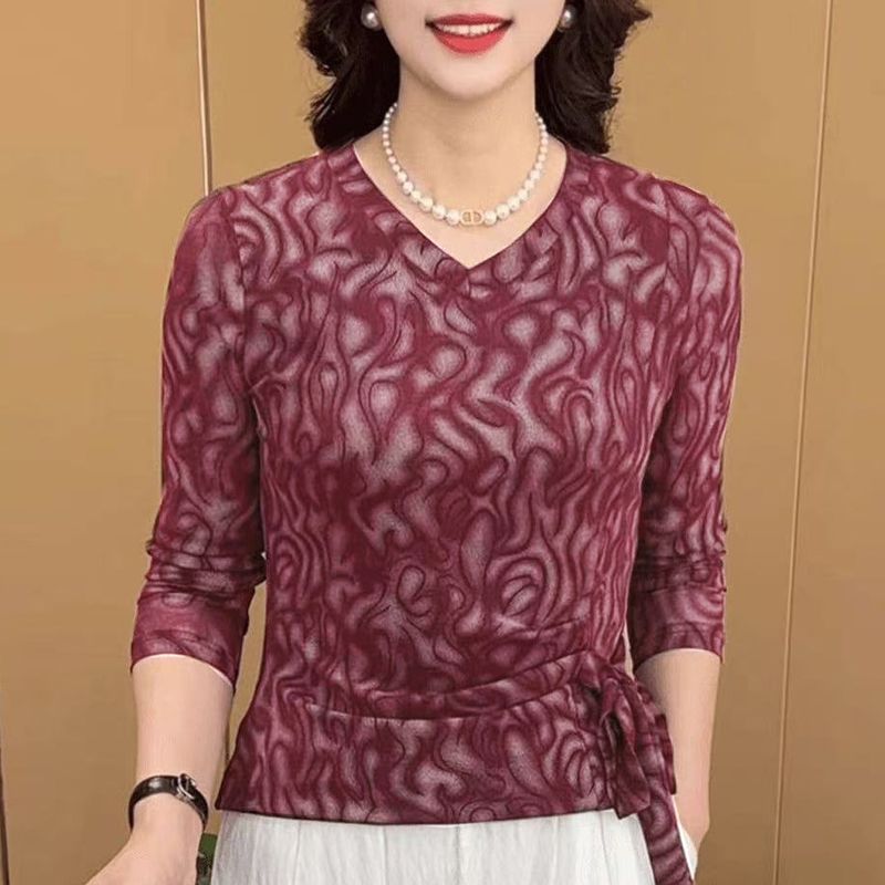 中老年宽松显瘦打底衫大码上衣