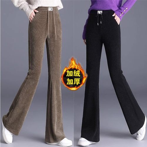 洋气大码松紧腰加绒西装裤子