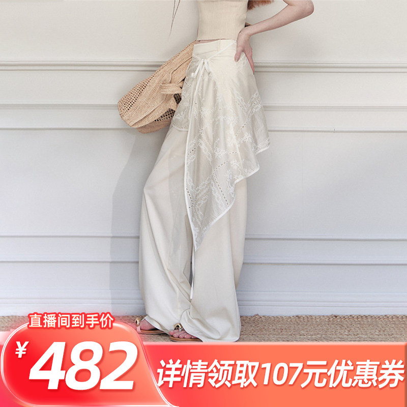 【所有姐姐的衣橱直播间】AnnoMundi蕾丝屁帘西装直筒阔腿裤子
