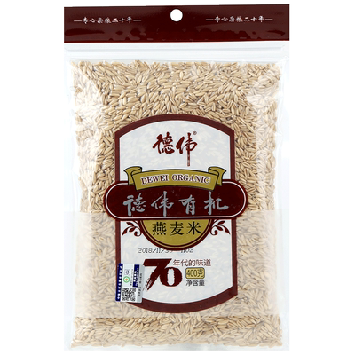 德伟有机燕麦米东北生400克颗粒