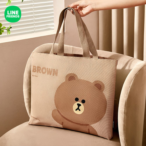 LINE FRIENDS帆布包女学生手提袋补课帆布袋补课布袋子通勤包拎包