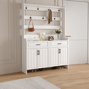 架子 走廊靠墙鞋 鞋 柜家用门口入户门实木玄关柜一体收纳柜2025新款