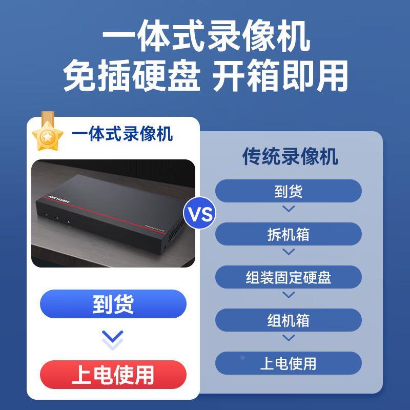 海康威视固态硬盘录像机商用4路poe网络高清家用监控主机7804N-F1