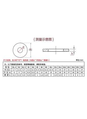 镀锌平垫片 金属铁平垫圈 华司介子 垫片M2-M8M10M12M14M16M18M20