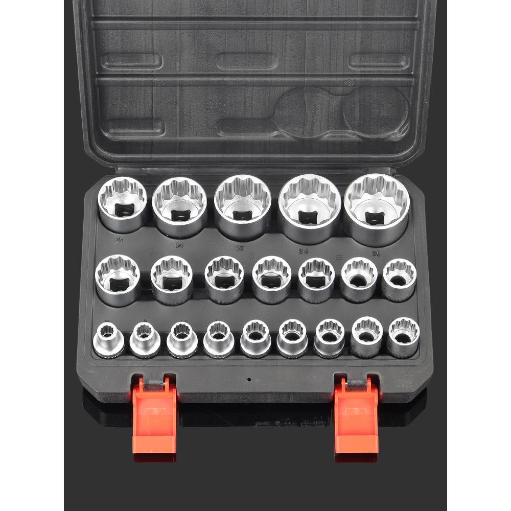 12角梅花套筒套装 12花梅花套筒 1/2寸大飞小风炮套筒头 8-36mm