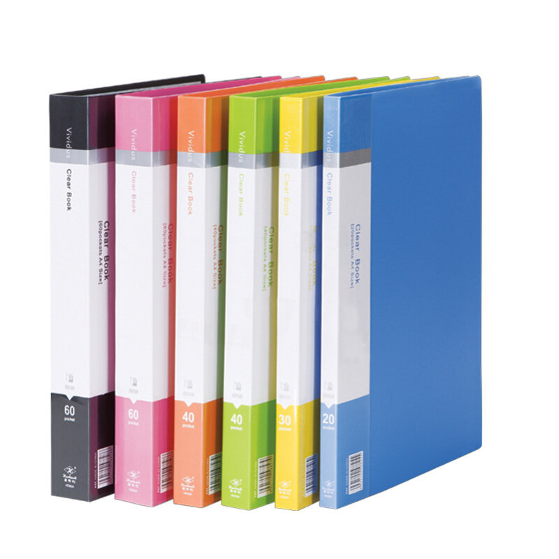 。A4彩色资料册60/100/140/200页插页文件夹分页册资料夹多层活页