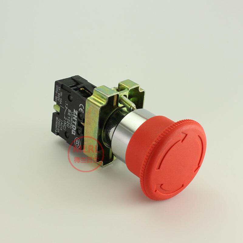 急停按钮开关LA156 XB2-BS542C紧急自锁停止按钮 孔22mm