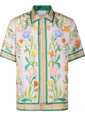 casablanca 26 花卉图鉴  印花 宫廷西西里风男女同款 丝绸衬衫