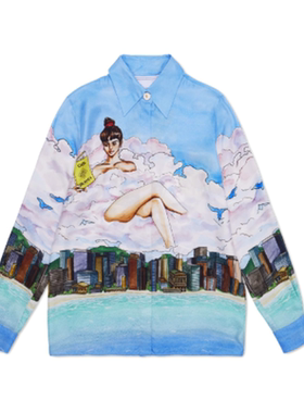 casablanca 26 都市女神 印花 宫廷西西里风男女同款 丝绸衬衫