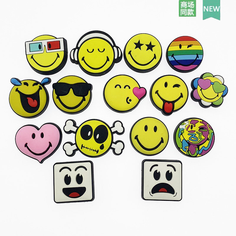 MYLX洞洞鞋鞋花趣味可爱emoji表情包创意鞋扣装饰洞洞鞋配饰