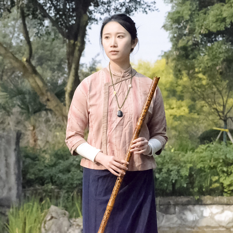 玉屏箫笛 湘妃竹芝麻斑满花洞箫乐器专业演奏八孔萧 曹俊制老料箫