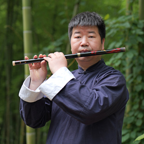 玉屏箫笛 大漆枫叶笛子竹笛专业乐器 曹俊制苦竹老料考级舞台横笛