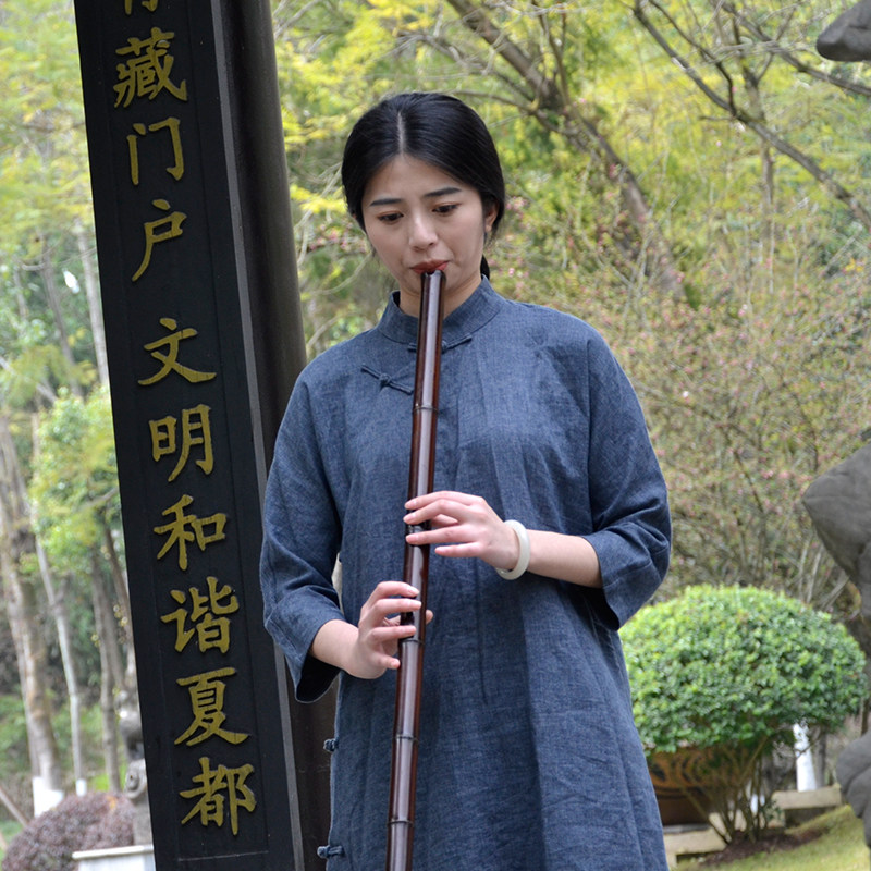 玉屏箫笛 烟熏竹箫专业洞箫 曹俊亲制老煤竹鸣雅款大舞台通口洞箫