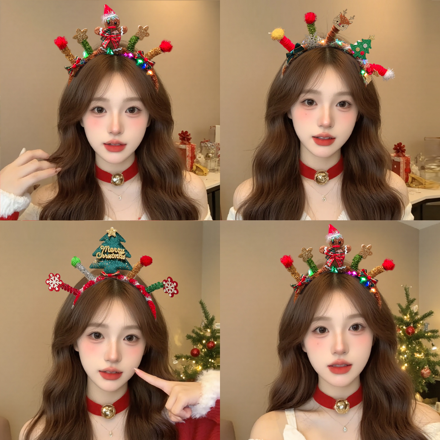 圣诞节主题发箍可爱圣诞树头饰