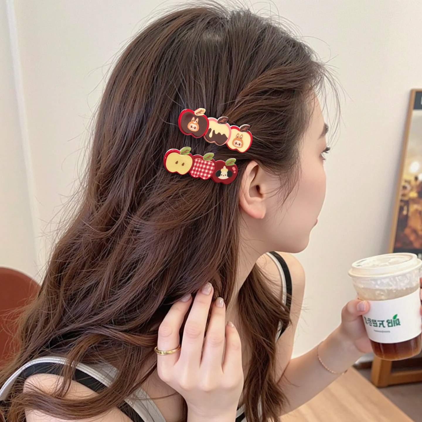 可爱卡通苹果甜美少女心鸭嘴夹