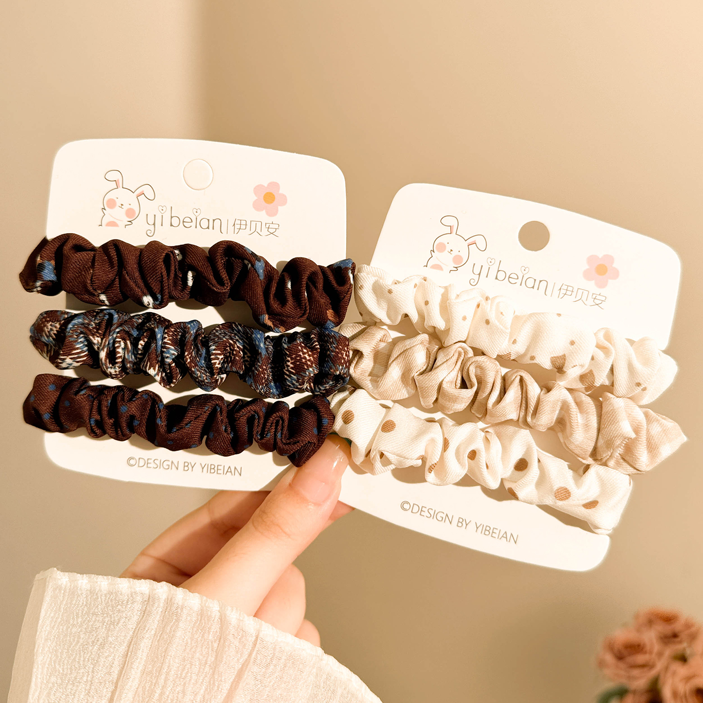 复古格纹小肠发圈高弹力发绳