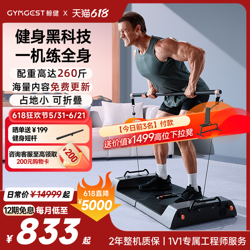 【李维刚同款】gymgest力量站运动器械健身器材 家用小飞鸟龙门架
