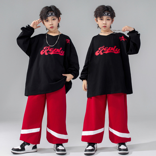 少儿架子鼓表演服儿童走秀服装 嘻哈套装 潮 旦演出服男童街舞潮装 元