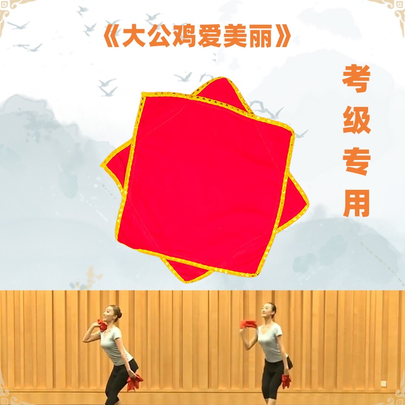 二人转手绢表演手绢花舞蹈考级专用舞蹈道具跳舞手帕大公鸡爱美丽