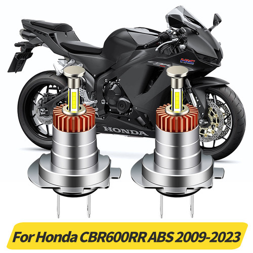 适用于本田 Honda CBR600RR ABS 2009-2023款摩托车LED大灯H7白光