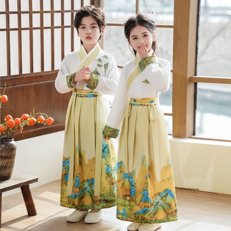 古装儿童汉服国学服服装幼儿国学班书童弟子规舞台演出学童孔子服