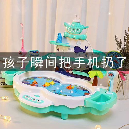 Детские магнитные интеллектуальные рыбки для рыбалки для мальчиков, раннее развитие, мозговой штурм