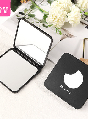 镜子/小/圆B1zb551-易上手不锈钢便携随身折叠双面化妆可爱方镜易