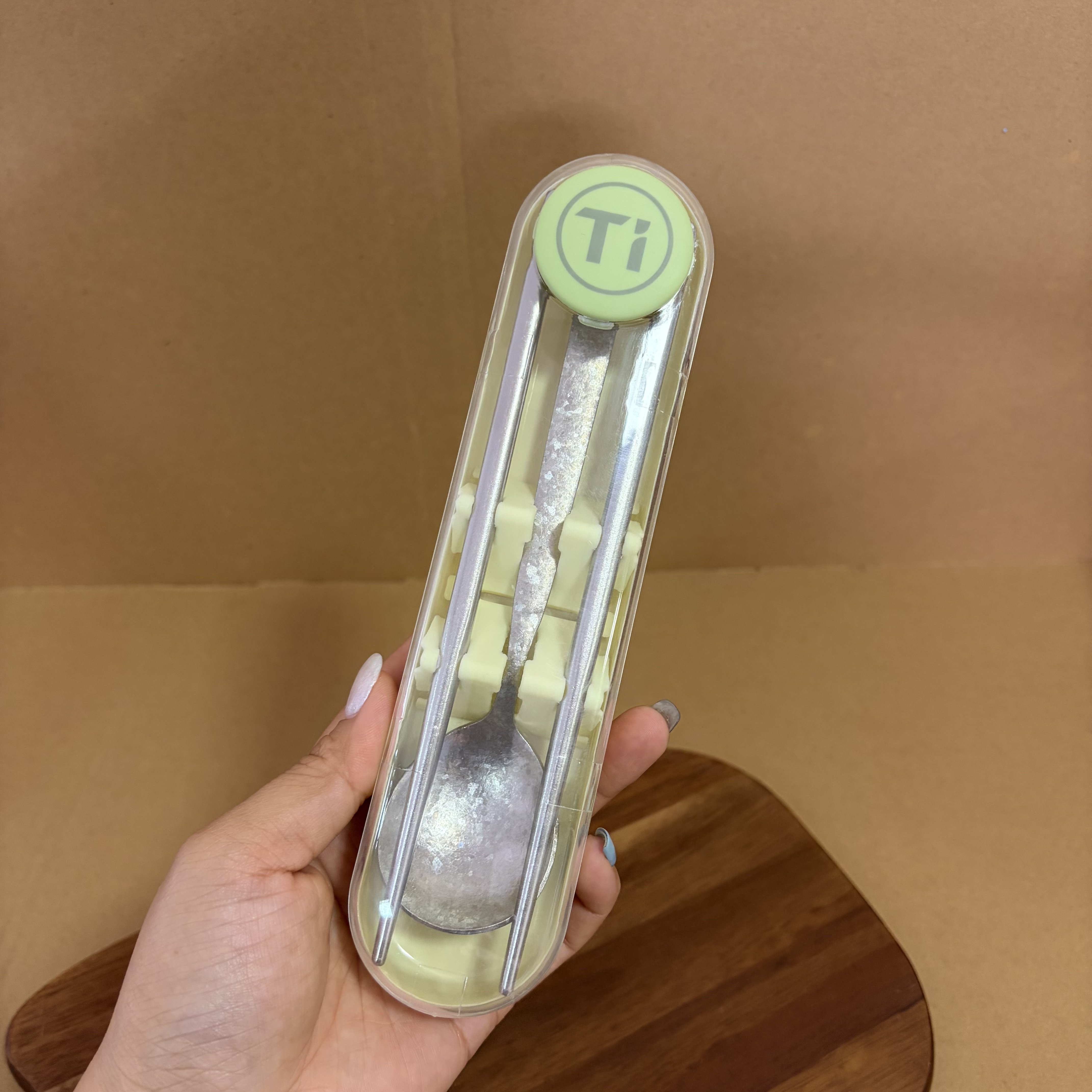 芯延纯钛勺筷便携收纳盒