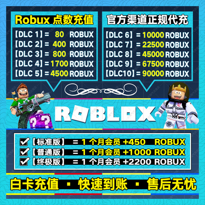 ROBLOX国际服R币robux官网充值