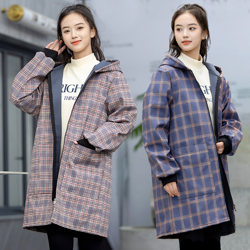 大人罩衣长袖秋冬女时尚透气围裙厨房家用防水连帽外套加绒工作服,家庭/个人清洁工具,围裙,淘宝优惠券,粉丝福利购,淘宝优惠卷