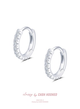 ClassybyCH 银饰 缪斯系列 满月星环耳环 轻奢生日礼物送女友