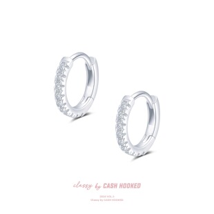 ClassybyCH 银饰 缪斯系列 满月星环耳环 轻奢生日礼物送女友