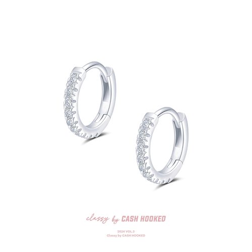 ClassybyCH 银饰 缪斯系列 满月星环耳环 轻奢生日礼物送女友