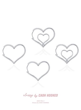 ClassybyCH 银饰 缪斯系列 桃心漩涡耳环 轻奢生日礼物送女友