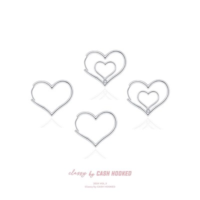 ClassybyCH 银饰 缪斯系列 桃心漩涡耳环 轻奢生日礼物送女友