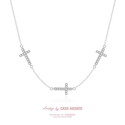 ClassybyCH 银饰 月溯星澈系列 霜凝·FroiLune 十字架项链