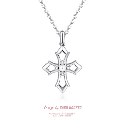 ClassybyCH 银饰 珠汐浮游系列 光颂·LumiHymn 十字架吊坠