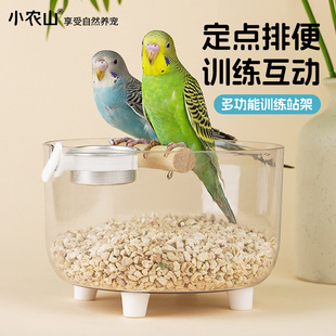 鹦鹉桌面站架训练虎皮牡丹小太阳玄凤站杆定点排便拉屎神器手养鸟