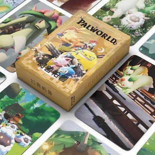 幻兽帕鲁疾旋鼬抚摸表情包周边小卡pc游戏截图50张3寸收藏卡片