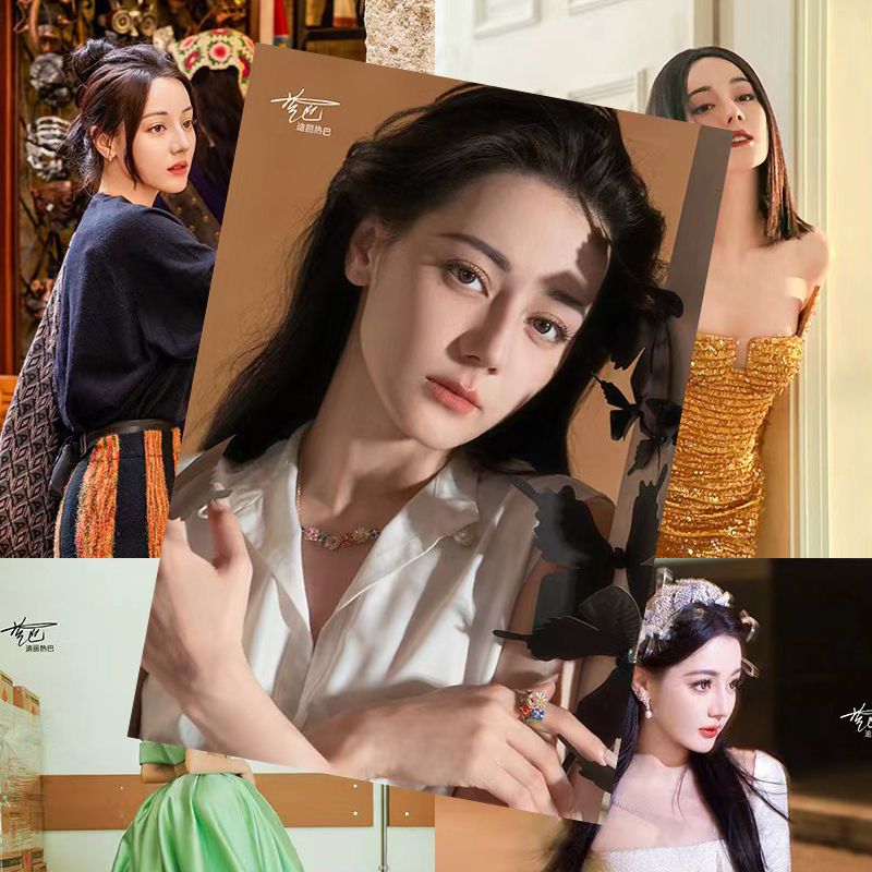 迪丽热巴全新海报明星周边同款高清签名写真宿舍墙贴卧室超大壁纸