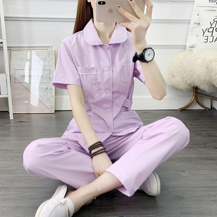 高端女款护士服短袖套装医院牙科口腔医生工作服分体月嫂服夏薄款